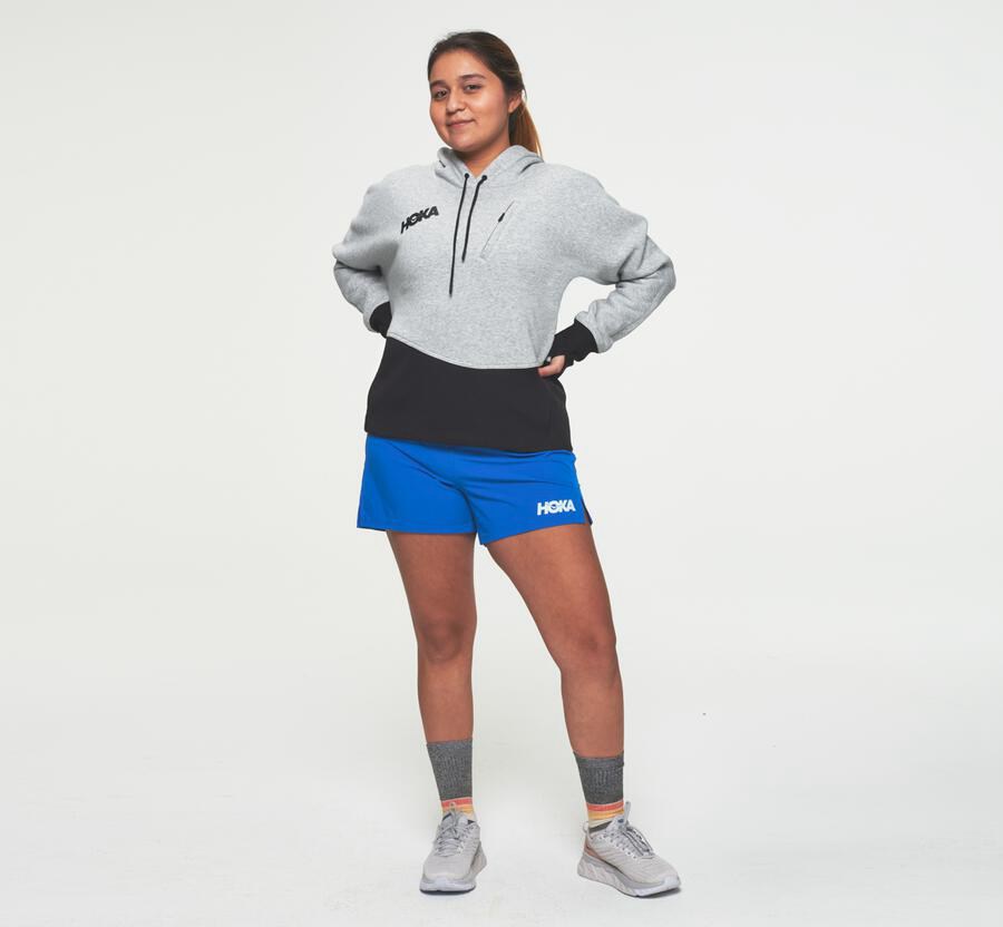 Hoka One One Hoodie Womens Grey - Performance - 60932ZGLF